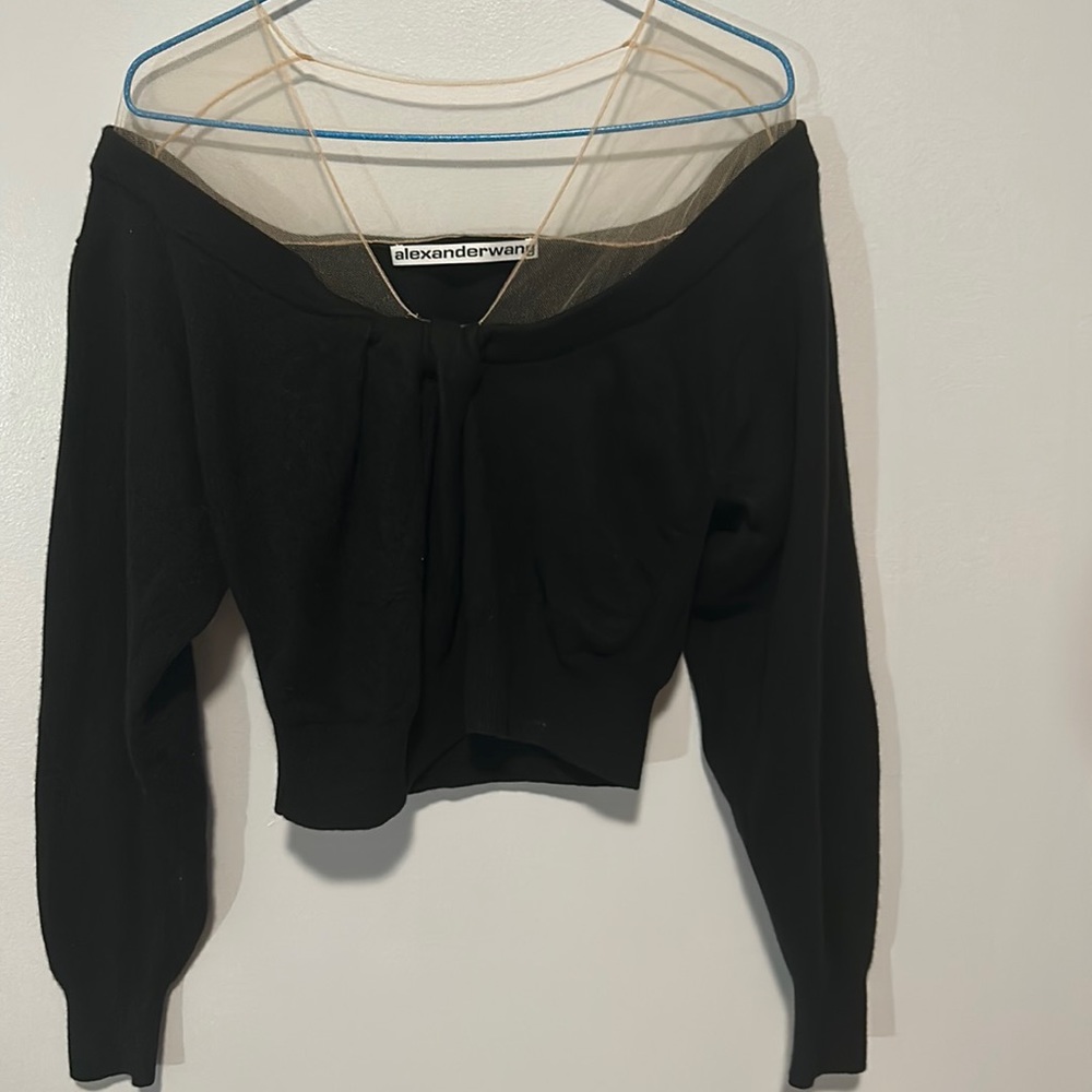 ALEXANDER WANG tulle cashmere sweater